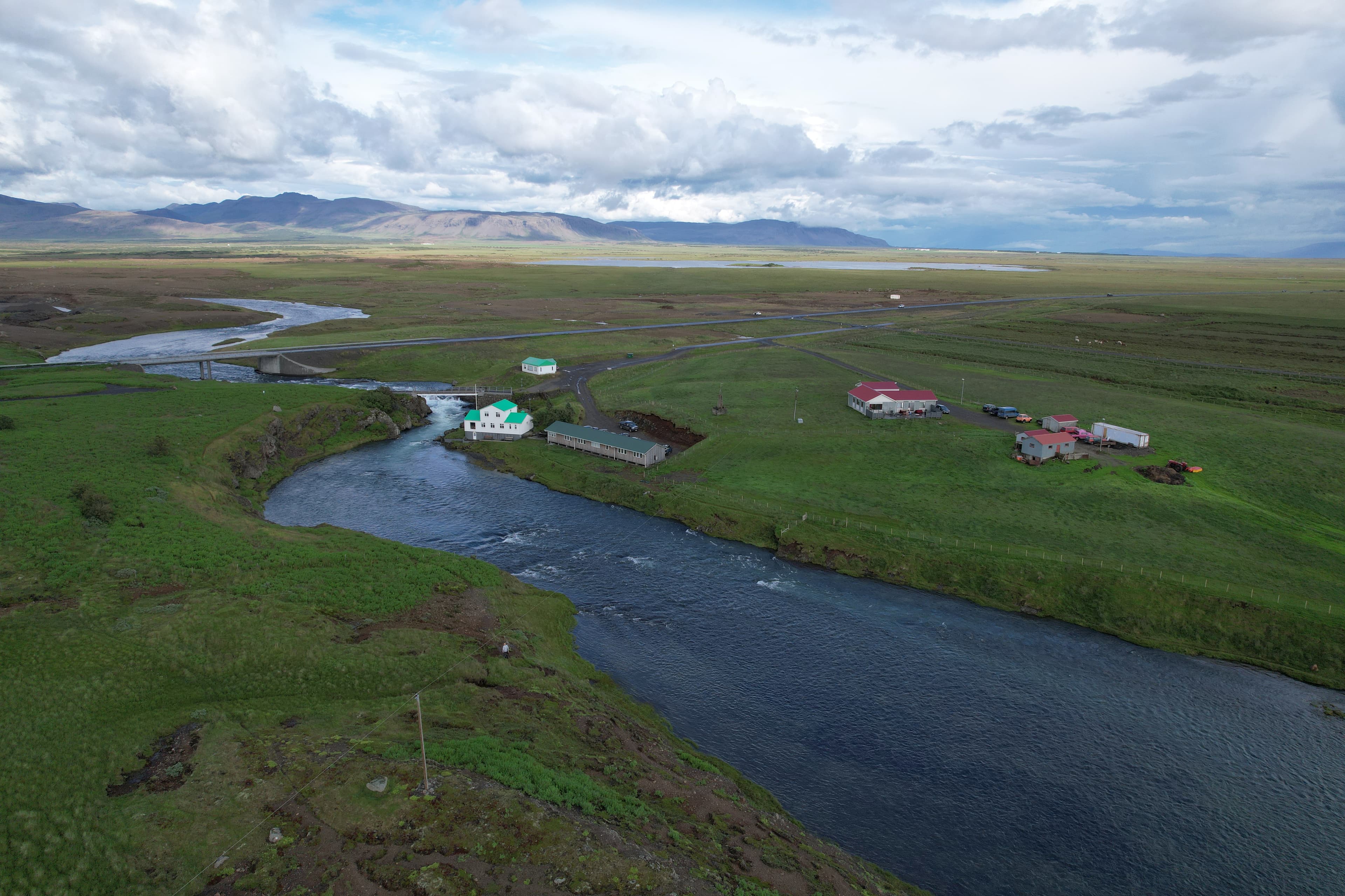 The turquoise water of Brúarfoss on the Brúará river