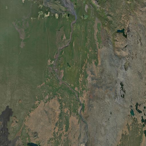 Satellite view of Dettifoss & Ásbyrgi