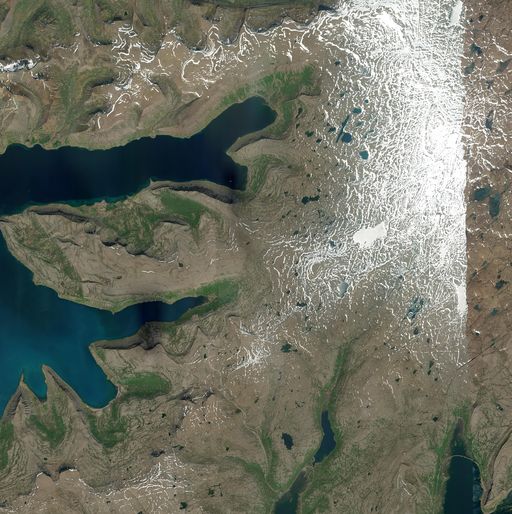 Satellite view of Dynjandi & Arnarfjörður
