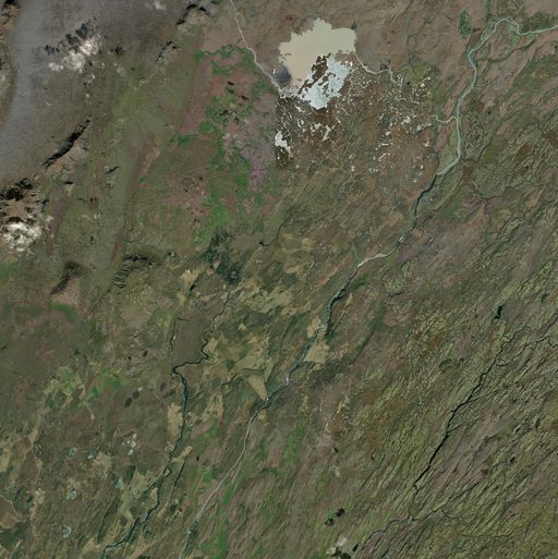 Satellite view of Gullfoss & Geysir
