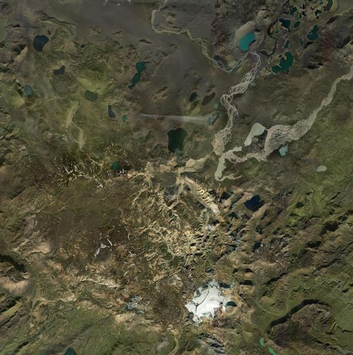 Satellite view of Landmannalaugar
