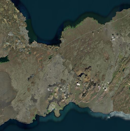 Satellite view of Reykjanes Eruption Zone
